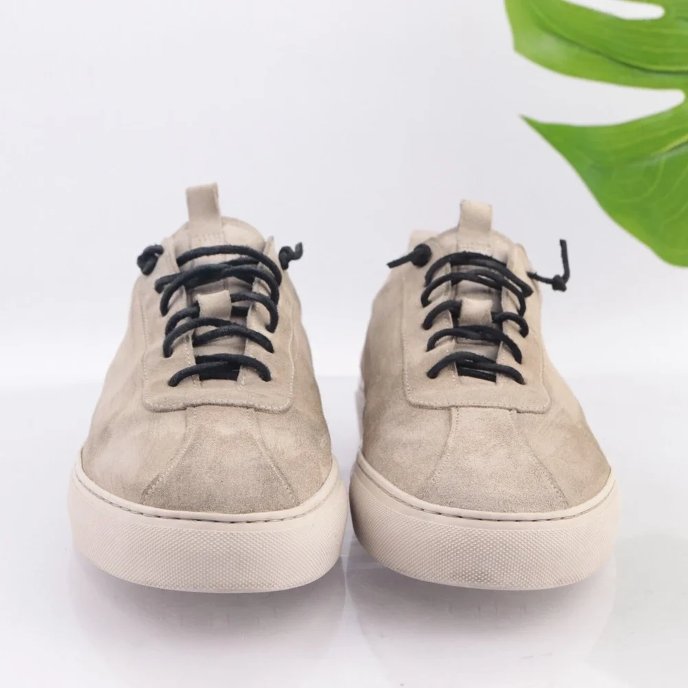 Grenson Mens Sneaker 1 Size 12 WIDE Tan Suede Lace Up Casual Shoes Low England